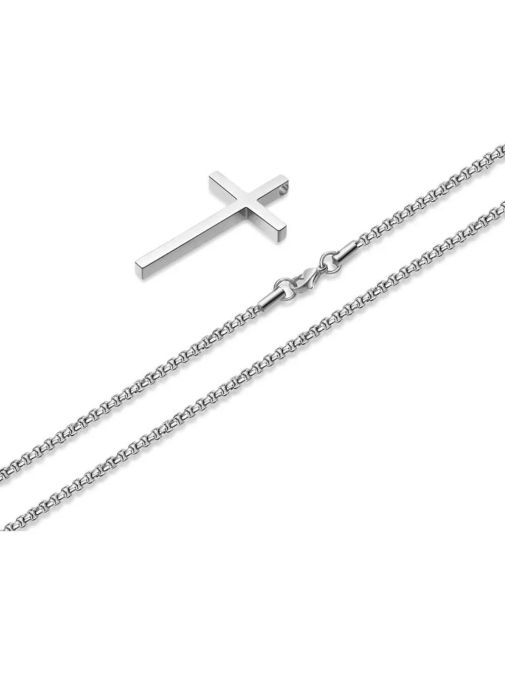 Stylish Cross Necklace for Men & Teen Boys | Adjustable 16-30 Inch Chain